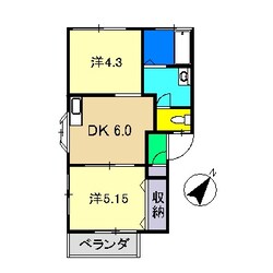 ハイツ五台山の物件間取画像